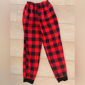 Cozy Red and Black Plaid Kids Pajamas